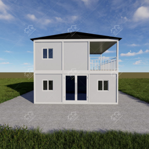 Double-layer Balcony Sloping Roof Container House