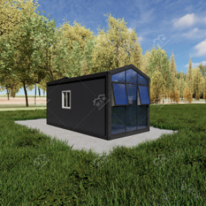 A shape black color detachable container house  